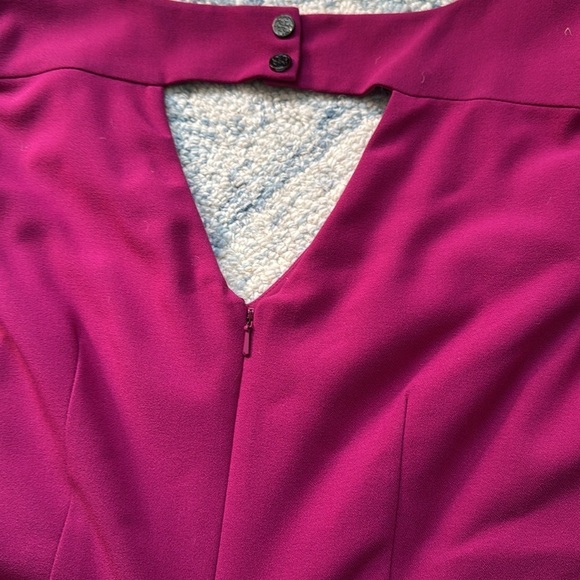 Vintage 90s gas fuchsia, body con rusched wiggle dress 4 - Picture 5 of 6